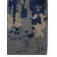 thumbnail image 1 of 5 x 8 ft. Hand Knotted Wool Contemporary Rectangle Area Rug, Blue & Beige, 1 of 1