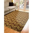 thumbnail image 1 of 5 x 8 ft. Hand Knotted Wool Geometric Rectangle Area Rug, Gold & Red, 1 of 1