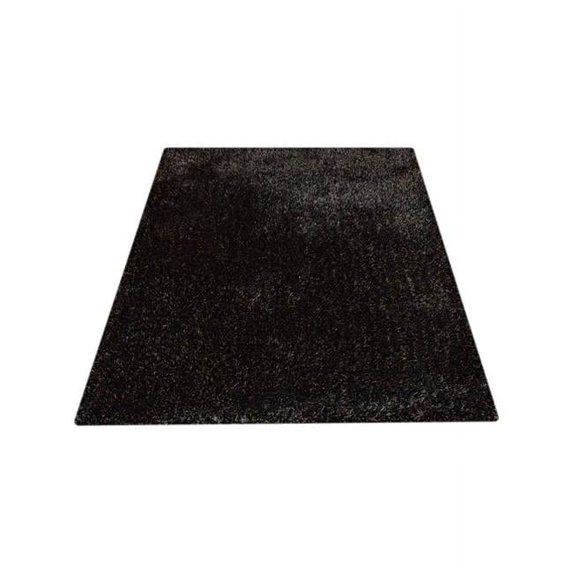 5 x 8 ft. Hand Tufted Shaggy Polyester Area Rug, Solid Light Brown & Beige