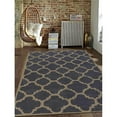 thumbnail image 1 of 5 x 8 ft. Hand Tufted Wool Geometric Rectangle Area Rug, Blue & Beige, 1 of 1