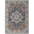 thumbnail image 1 of 5 x 8 ft. Ivory Blue & Red Floral Power Loom Rectangle Area Rug with Fringe, 1 of 1