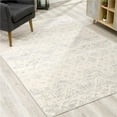 thumbnail image 1 of 5 x 8 ft. Ivory Distressed Ikat Pattern Area Rug, 1 of 1