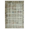 thumbnail image 1 of 5 x 8 ft. Ivory & Khaki Distressed Plaid Area Rug, 1 of 1
