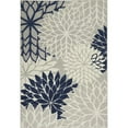 thumbnail image 1 of 5 x 8 ft. Ivory & Navy Indoor & Outdoor Area Rug, 1 of 1