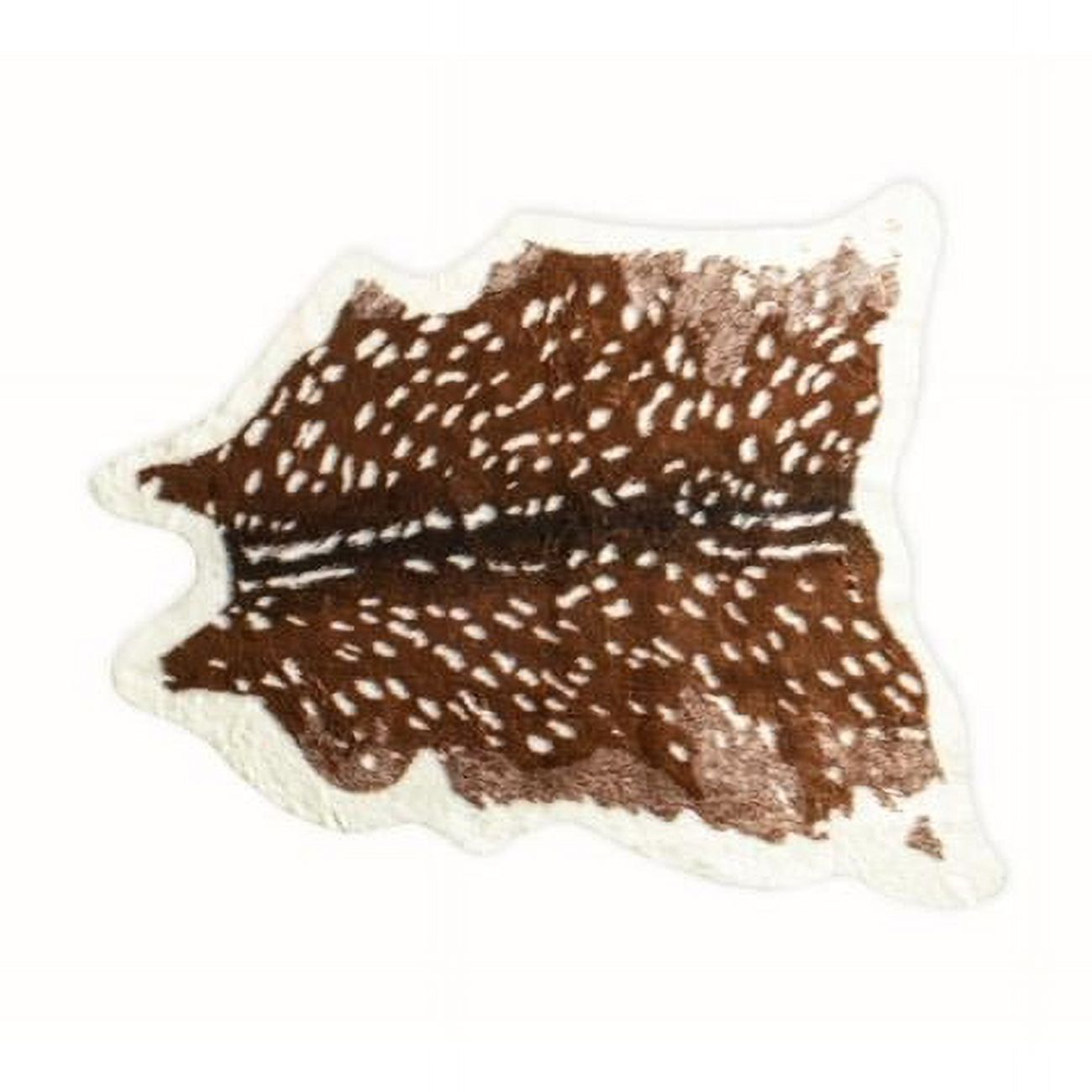 5 x 8 ft. Off White & Brown Faux Cowhide Hand Tufted Washable Non Skid ...