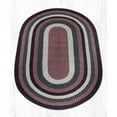 thumbnail image 1 of 5 x 8 ft. Oval Braided Rug, Burgundy, Black & Tan, 1 of 1