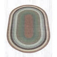 thumbnail image 1 of 5 x 8 ft. Oval Braided Rug, Buttermilk & Cranberry, 1 of 1