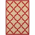 thumbnail image 1 of 5 x 8 ft. Sand Geometric Stain Resistant Indoor & Outdoor Rectangle Area Rug - Red - 5 x 8 ft., 1 of 1