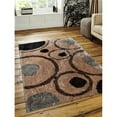thumbnail image 1 of 5 x 8 ft. Shag Geometric Hand Tufted Polyester Area Rug, Beige & Multicolor, 1 of 1
