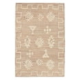 thumbnail image 1 of 5 x 8 ft. Tribal Style Art Design Roh Medium Rectangle Handwoven Area Rug, Ivory & Brown, 1 of 1