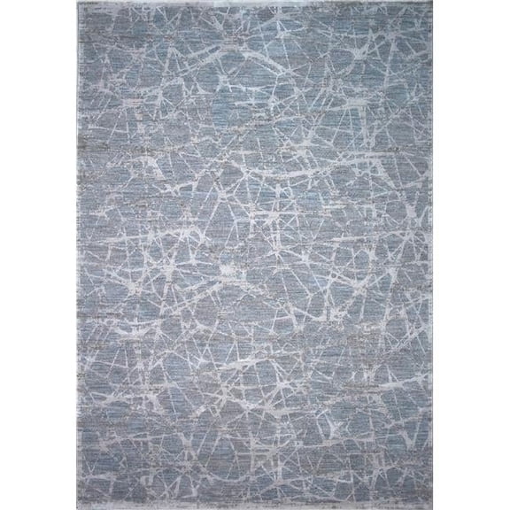5 x 8 ft. Turquoise Abstract Power Loom Stain Resistant Rectangle Area Rug - Turquoise - 5 x 8 ft.