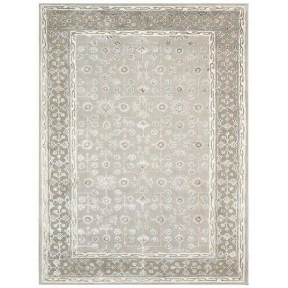 5 x 8 ft. Urban Transitional Design Hand-Tufted Rug, Light Gray