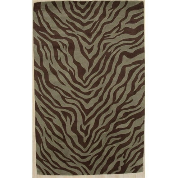 5 x 8 ft. Wiled Transitional Hand Tufted Area Rug, Green