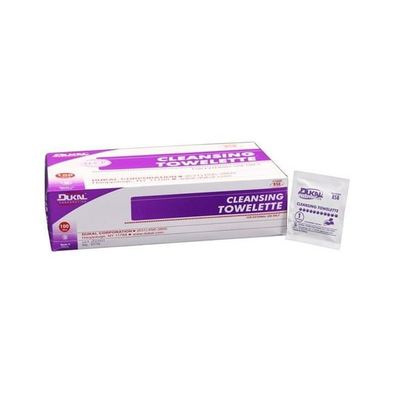 5 x 8 in. Cleansing Towelette, 3 per Strip