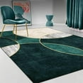thumbnail image 1 of 5 x 8ft Emerald Green Beige Marble Area Rug, Gold Circles Modern Interior Rug, Non-Slip Rugs Texture Skin-Friendly Comfortable Soft For Living Room Bedroom, 1 of 6