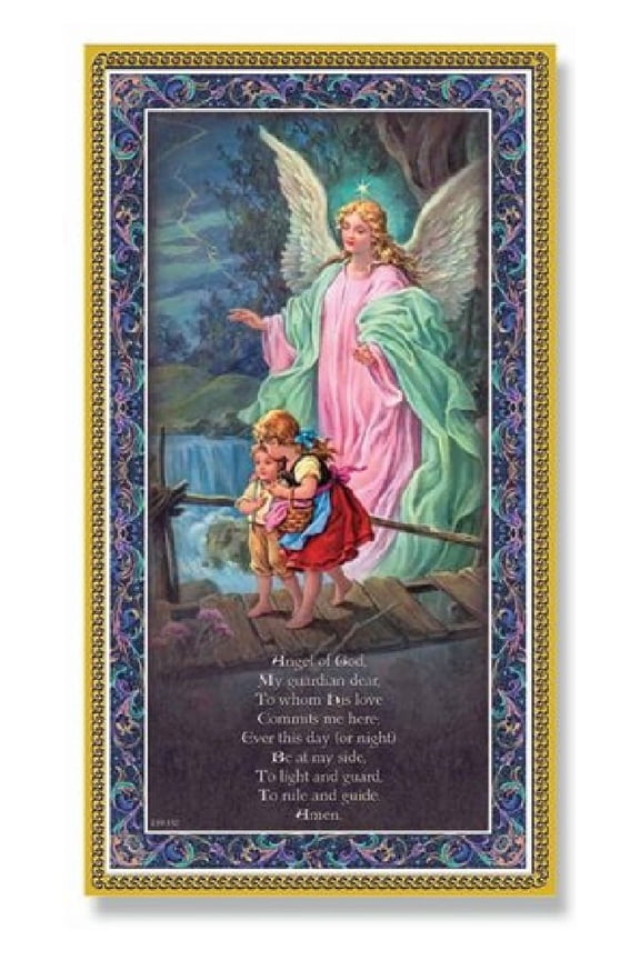 5" x 9" Guardian Angel Plaque with Prayer Ready To Hang