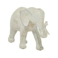 thumbnail image 1 of 5" x 9" White Polyresin Elephant Sculpture, by DecMode, 1 of 9