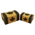 thumbnail image 1 of 5 x 9 in. Dome Shape World Map Decorative Trunk Set, Brown & Yellow - 2 Piece, 1 of 1