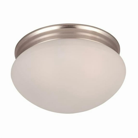 5 x 9 in. Essentials 2-Light Flush Mount, Satin Nickel