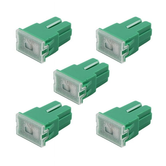 5 x Green 40A Female Plug in Blade PAL Fuse for Car