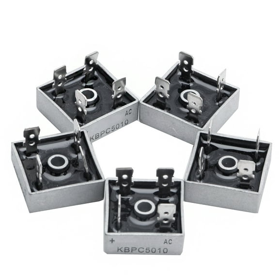 5 x KBPC5010 1000V 50A Metal for Case 4 Pin Single Phase Diode Bridge Rectifier