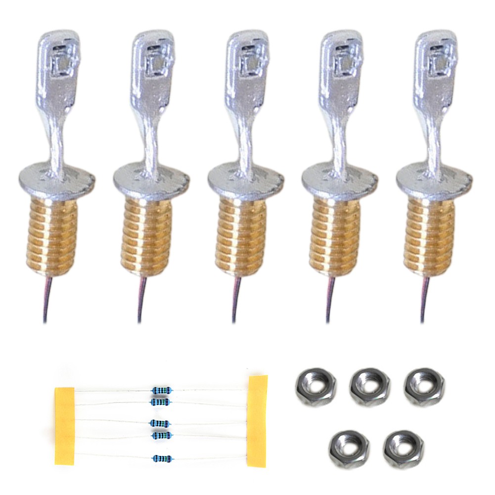5 x OO / HO Modern Street Bracket Light Model Wall Lamp Posts LED ...