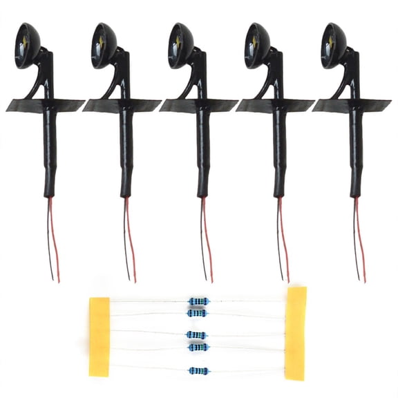 5 x OO / HO Scale Street Bracket Light Model Wall Lamp Posts LED Building