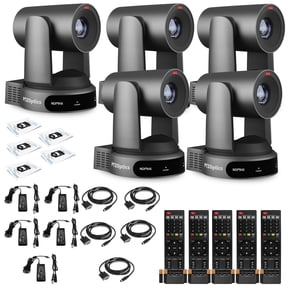 5 x PTZOptics Move 4K SDI/HDMI/USB/IP PTZ Camera with 30x Optical Zoom (Gray) (PT30X-4K-GY-G3)