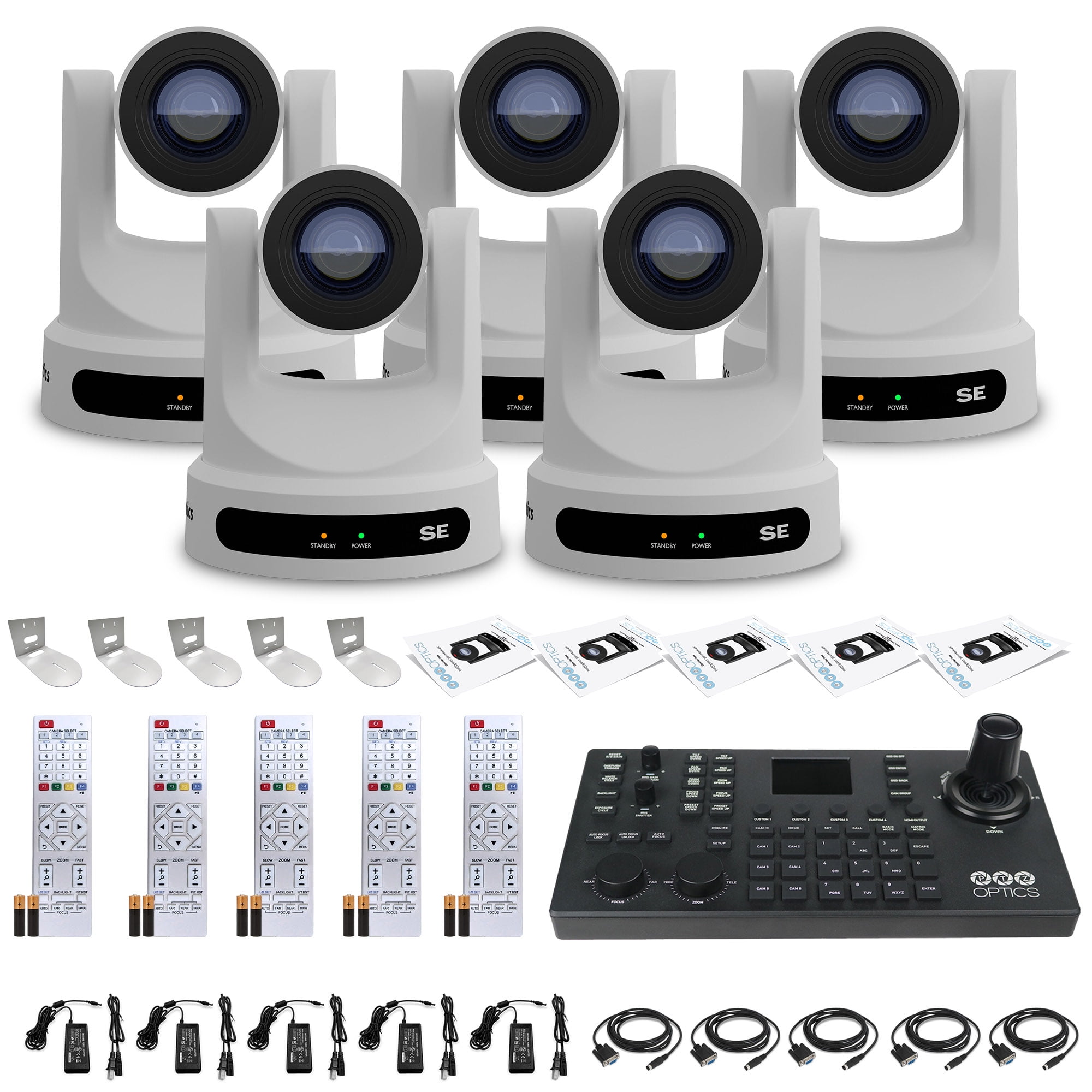 5 x PTZOptics Move SE PTZ Camera with 30x Optical Zoom (PT30XSEWHG3