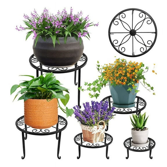 5 x Plant Stand-Black