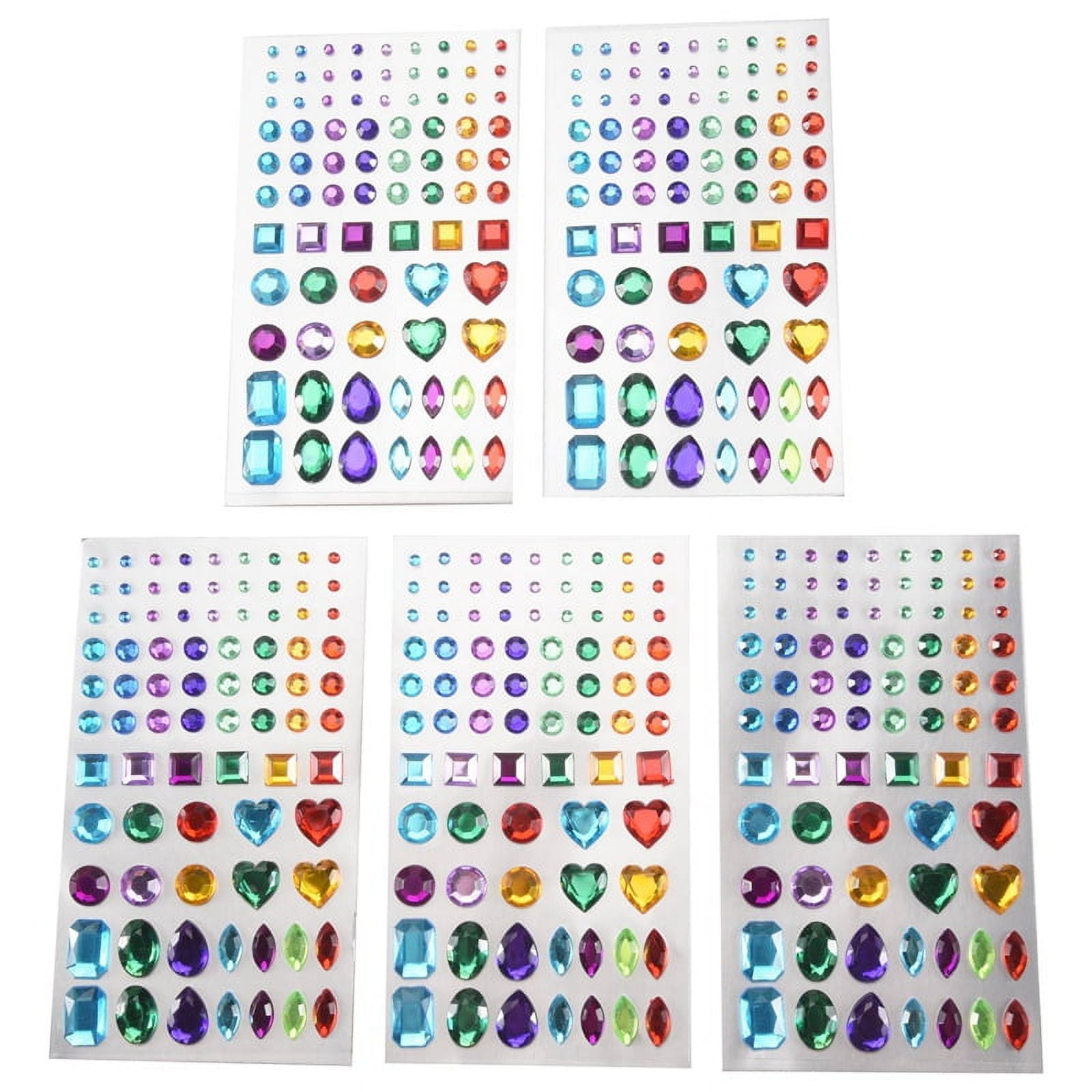 5 x Rhinestone sticker sheet-multicolor - Walmart.com