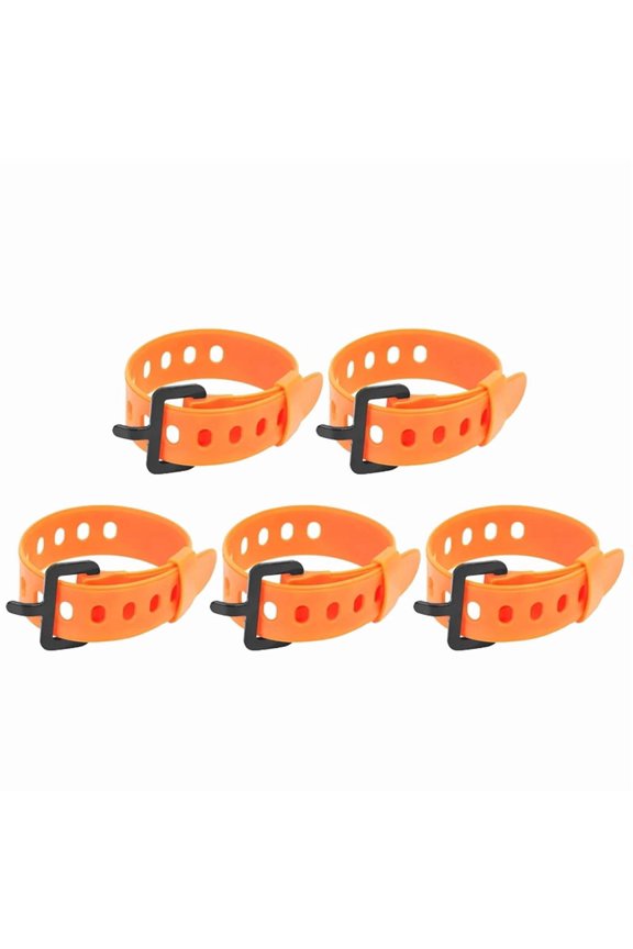 Rubber Tension Strap High Strength Cargo Belt Sport Water Bottle Compact Ties for Flashlight Luggage S Orange,5 x Rubber Utility Strap,Orange