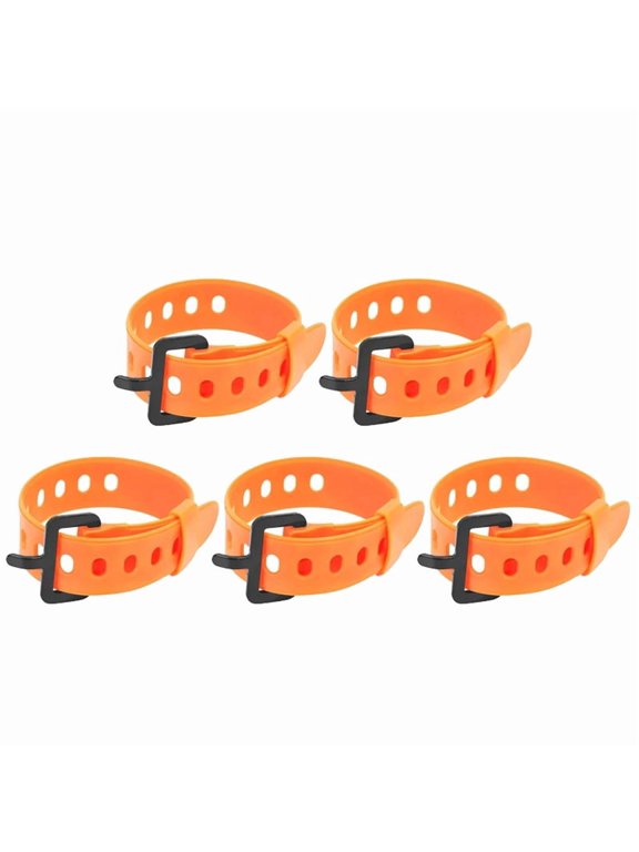 Rubber Tension Strap High Strength Cargo Belt Sport Water Bottle Compact Ties for Flashlight Luggage S Orange,5 x Rubber Utility Strap,Orange