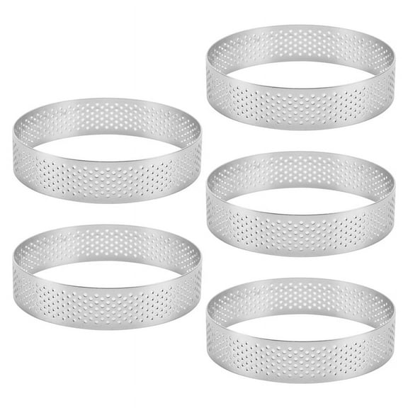 5 x tart rings-silver