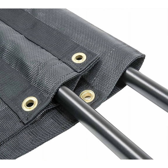 5'x14' Dump Truck Mesh Tarp with 5 Inch 18Oz Double Pocket & Grommets - Vinyl Coated Dump Trailer Tarp to Prevent Load Spillage During Transportation