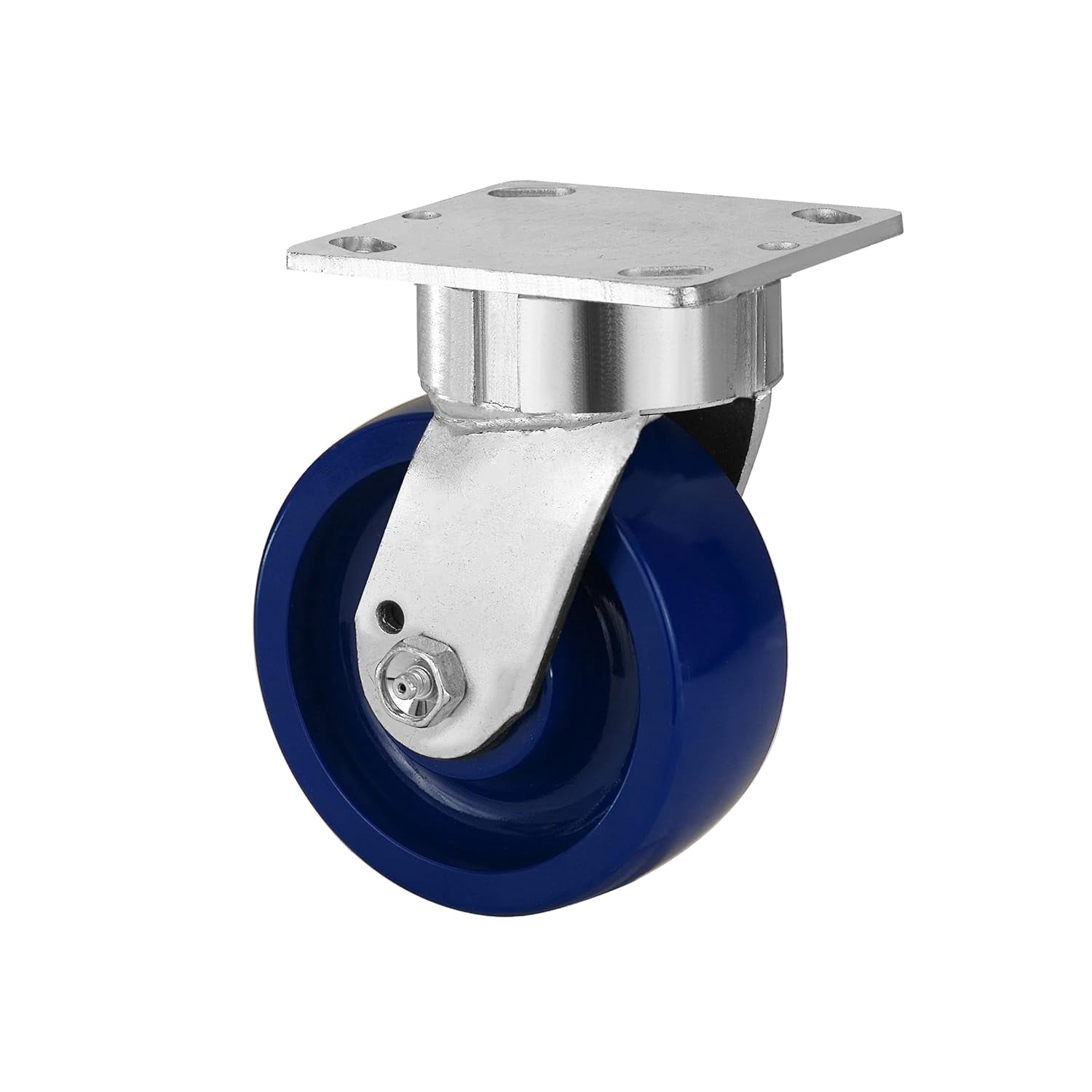 8x2 Inch Super Heavy Duty Casters - Set Of 4, Kingpinless Polyurethane Wheels, Supports Up To 10000 Lbs, Red Swivel