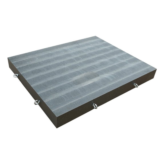 5'x4'x6" UHMWPE Crane Mat w/ Removable Lifting Shoulder Eye Bolts - 80 Ton Capacity Black Stabilizing Jack Landing Pad for Crane, Wrecker, Tow Truck, RVs