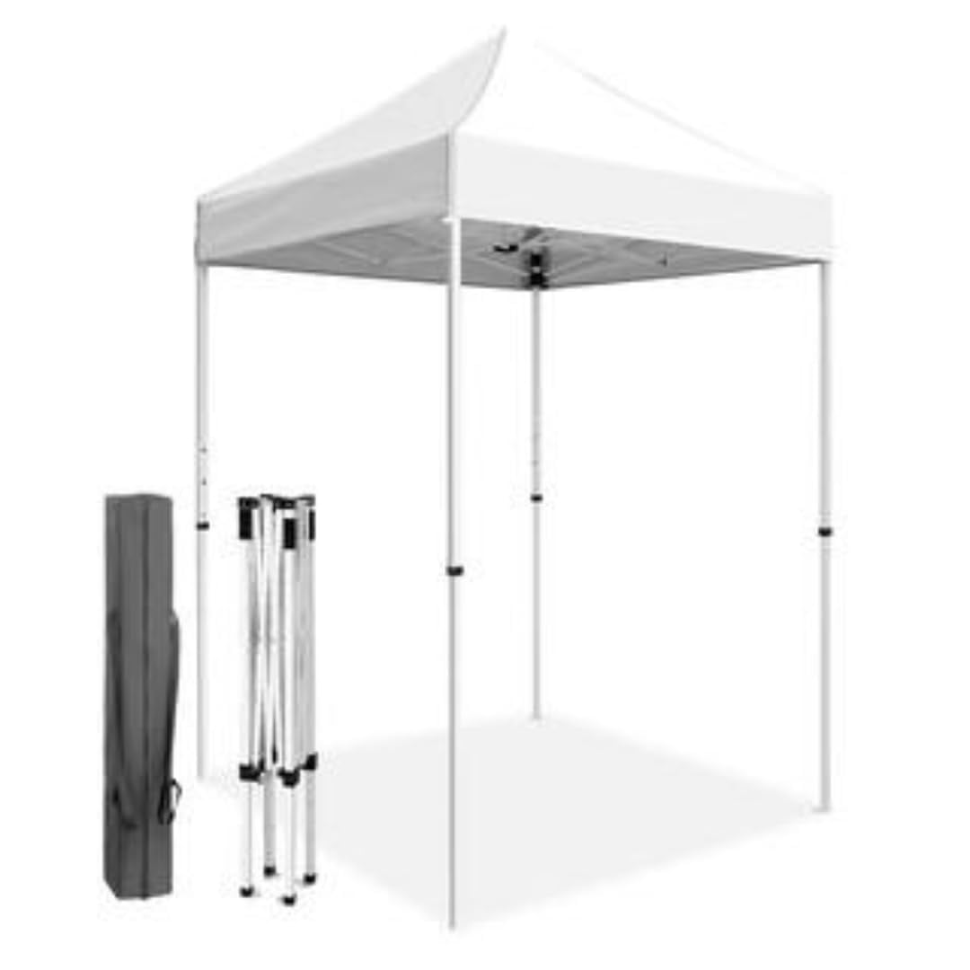 5x5 White Iron Frame Pop Up Canopy Tent