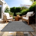 thumbnail image 1 of 5'x5' Soft Indoor/Outdoor Hobnail Style Area Rugs. Lightweight and Flexible for Easy Cleaning and Transport (Color: Sky Grey), 1 of 8