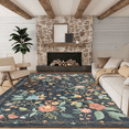 thumbnail image 1 of CHITOOMA 5'x7' Machine-washable Area Rugs for Living Room, Stain Resistant Non-Shed Carpet, Boho Floral Area Rugs with Non-Slip Backing for Bedroom, Dining Room, Dorm, Office, 1 of 8