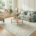 thumbnail image 1 of CHITOOMA 5'x7' Machine-washable Area Rugs for Living Room, Stain Resistant Non-Shed Carpet, Boho Floral Area Rugs with Non-Slip Backing for Bedroom, Dining Room, Dorm, Office, 1 of 7