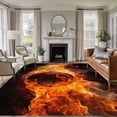 thumbnail image 1 of 5'x7' Area Rugs, Basketball Indoor Outdoor Area Rug for Living Room Bedroom, Basketball Modern Abstract Art Flame Washable Bathroom Rugs Kitchen Floor Carpet Mats Home Decor Aesthetic, 1 of 8