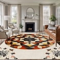 thumbnail image 1 of 5'x7' Area Rugs, Boho Ethnic Indoor Outdoor Area Rug for Living Room Bedroom, Modern Abstract Geometric Art Washable Bathroom Rugs Kitchen Floor Carpet Mats Home Decor Aesthetic, 1 of 8