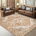 Berthmeer 5'x7' Traditional Persian Area Rug, Vintage Taupe, NonSlip