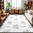 thumbnail image 1 of 5'x7' Area Rugs, Grey Palm Trees Indoor Outdoor Area Rug for Living Room Bedroom, Tropical Summer Beach Botanical Washable Bathroom Rugs Kitchen Floor Carpet Mats Home Decor Aesthetic, 1 of 8
