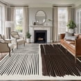 thumbnail image 1 of 5'x7' Area Rugs for Living Room Bedroom, Black Striped Washable Rug Carpet Runner Indoor Outdoor, Farmhouse Stripes Modern Abstract Art Non Slip Floor Mats Area Rug for Kitchen, Nursery, 1 of 8