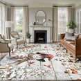 thumbnail image 1 of 5'x7' Area Rugs for Living Room Bedroom, Christmas Snowman Washable Rug Carpet Runner Indoor Outdoor, Xmas Tree Snowflake Eucalyptus Wooden Non Slip Floor Mats Area Rug for Kitchen, Nursery, 1 of 8