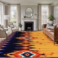 thumbnail image 1 of 5'x7' Area Rugs for Living Room Bedroom, Ethnic Boho Washable Rug Carpet Runner Indoor Outdoor, Vintage Abstract Geometric Textured Non Slip Floor Mats Area Rug for Kitchen, Nursery, 1 of 8