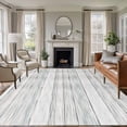 thumbnail image 1 of 5'x7' Area Rugs for Living Room Bedroom, Gray Wood Washable Rug Carpet Runner Indoor Outdoor, Modern Art Retro Grey Wooden Textures Non Slip Floor Mats Area Rug for Kitchen, Nursery, 1 of 8