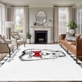 thumbnail image 1 of 5'x7' Area Rugs for Living Room Bedroom, Groundhog Day Washable Rug Carpet Runner Indoor Outdoor, Red Bow Knot Black Plaid Non Slip Floor Mats Area Rug for Kitchen, Nursery, 1 of 8